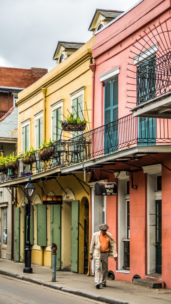 Houses full of colors and with the classic style of New Orleans.