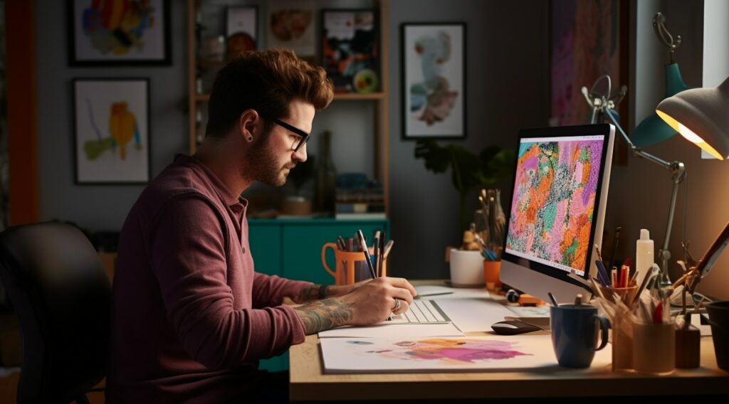 A person working in digital animation showing how it change the game in storytelling