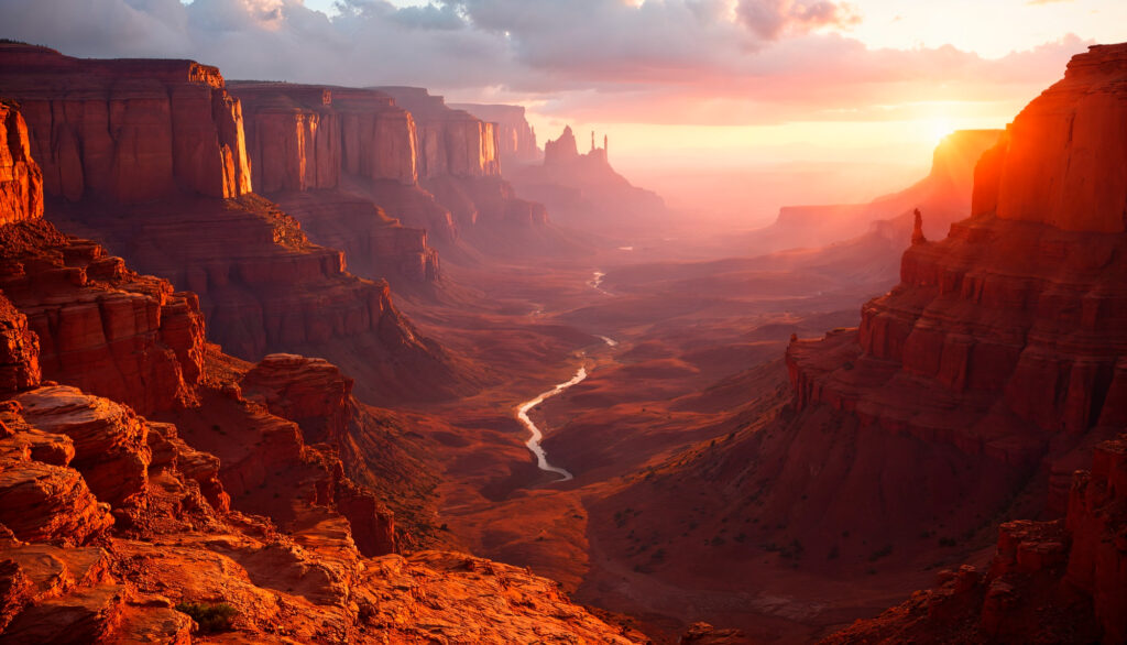 A IA images of the Grand Canyon in the dusk