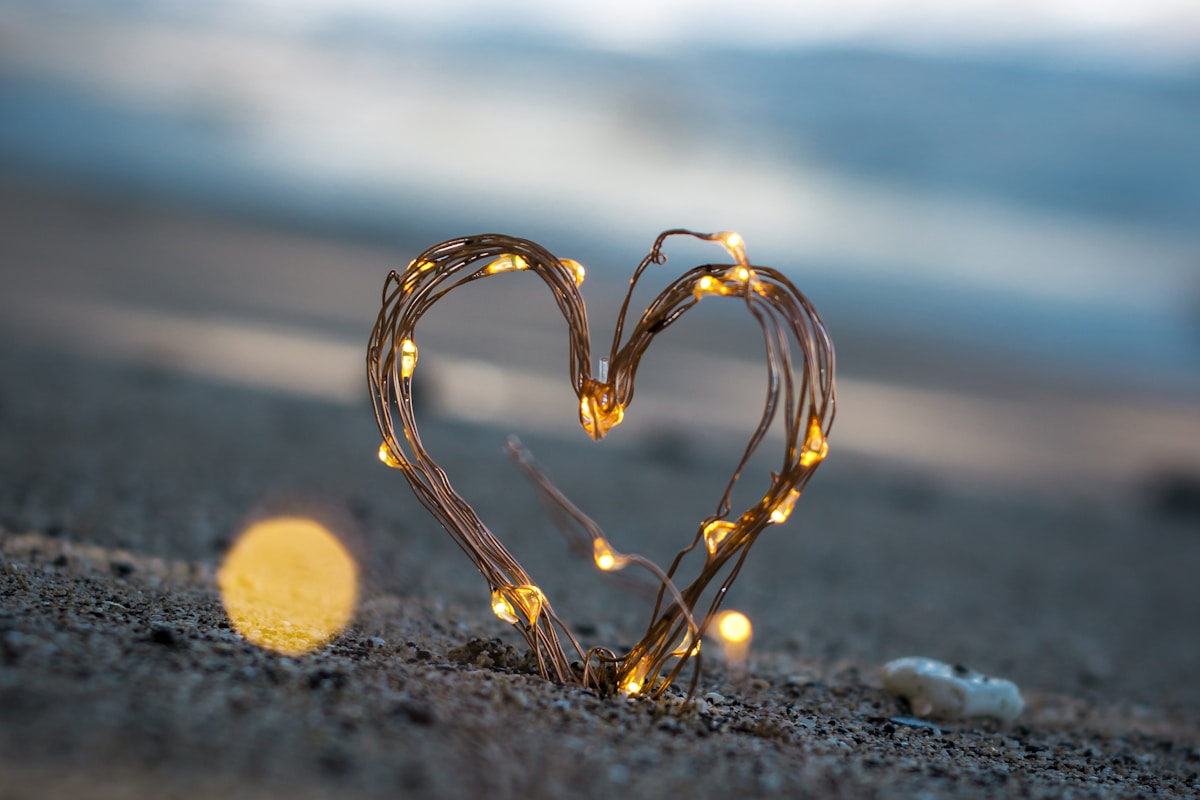 Couple showing signs of attraction and romantic interest